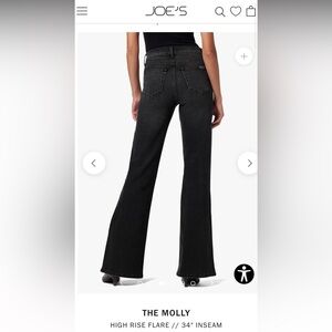 Joe's Jeans Black Flare Wide Leg Denim